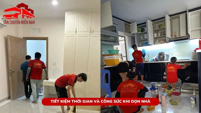 Nhân viên giúp tiết kiệm thời gian và công sức khi dọn nhà mới