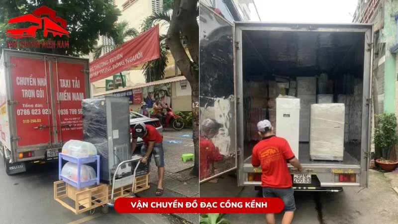 Nhân viên vận chuyển đồ đạc cồng kềnh