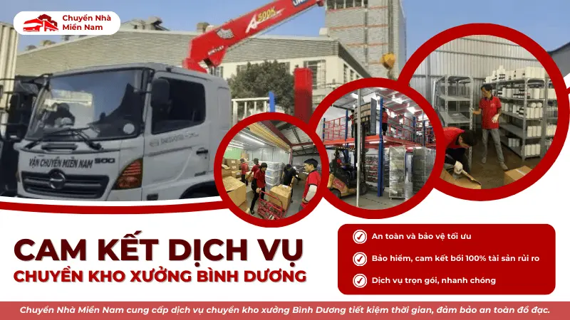 Cam kết dịch vụ vận chuyển kho xưởng tại Bình Dương