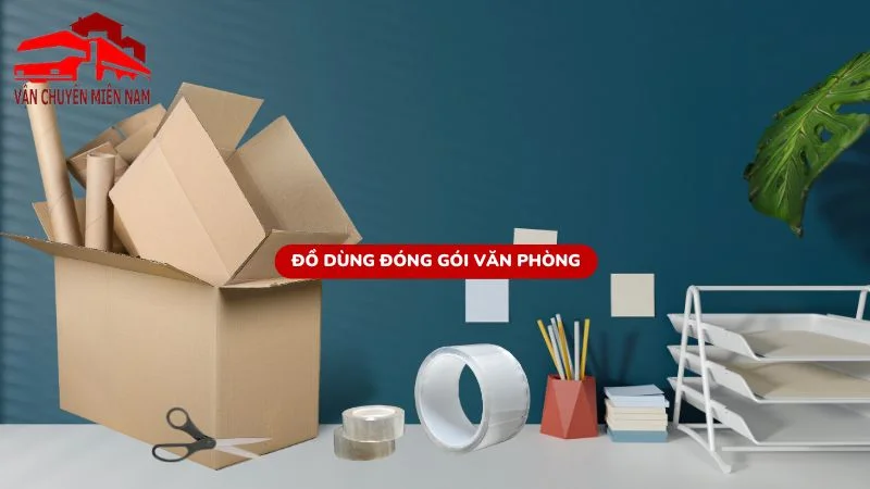 Chuẩn bị vật tư đóng gói đồ đạc văn phòng