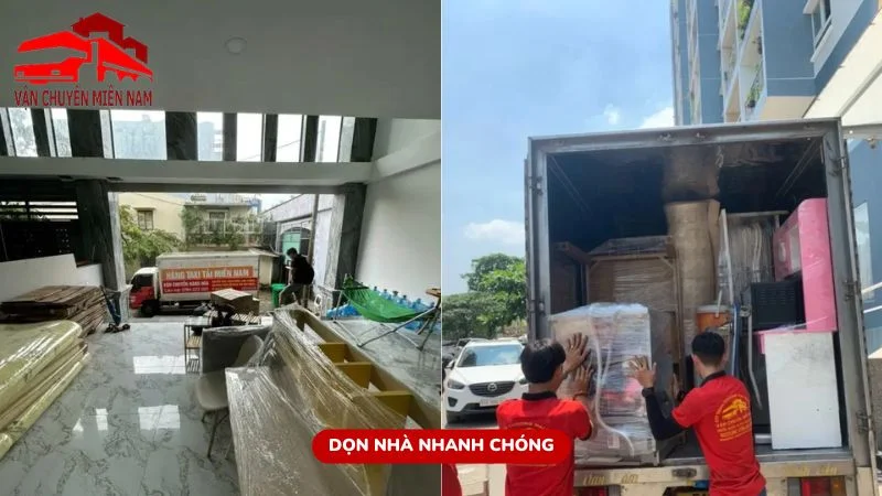 Nhân viên giúp dọn nhà nhanh chóng