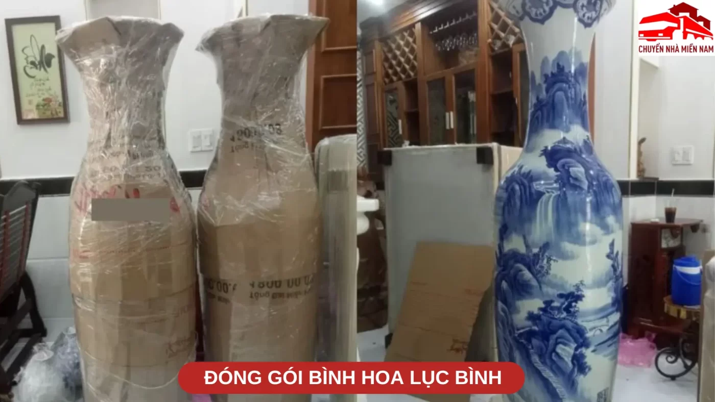 Đóng gói bình hoa lục bình