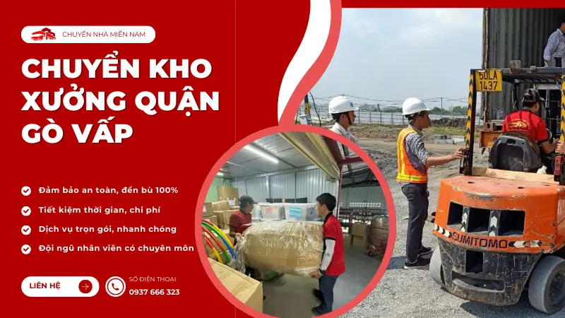 Dịch vụ chuyển kho xưởng quận Gò Vấp của Chuyennhamiennam