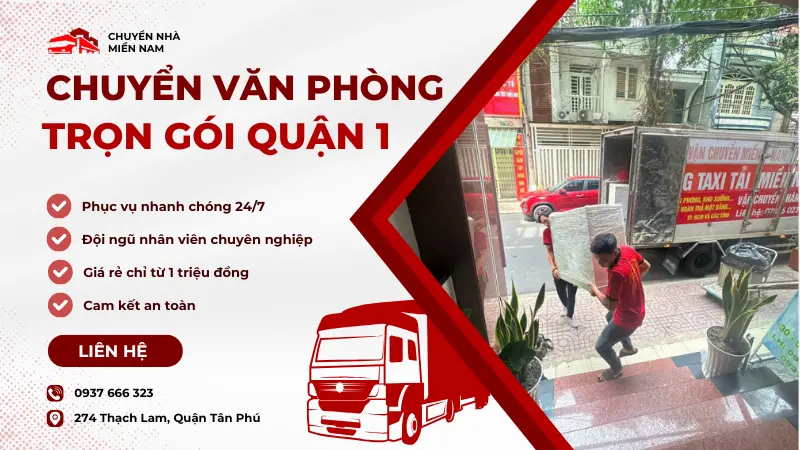 dịch vụ chuyển văn phòng trọn gói quận 1 Chuyennhamiennam