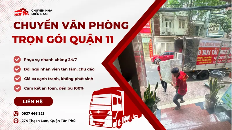 Dịch vụ chuyển văn phòng quận 11 trọn gói của CNMN