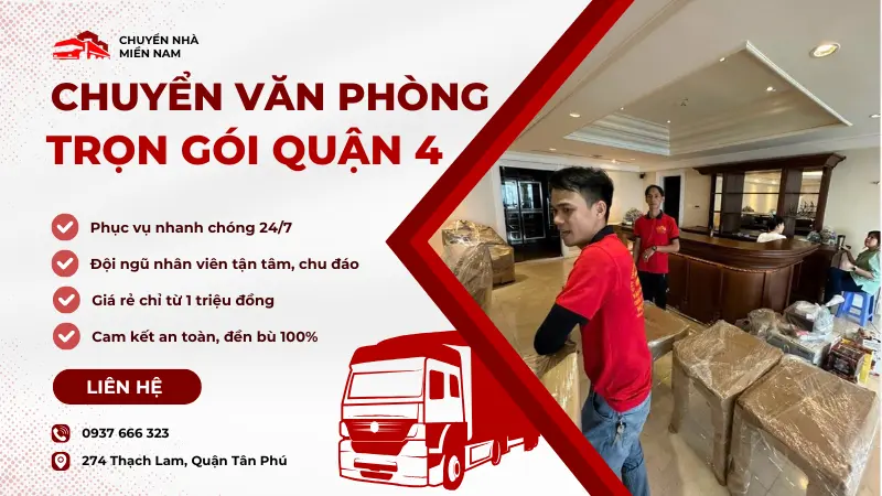 Dịch vụ chuyển văn phòng trọn gói quận 4