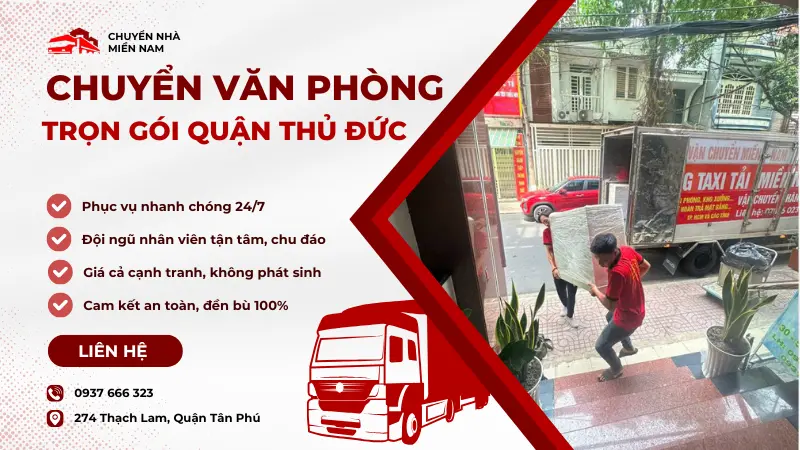 dịch vụ chuyển văn phòng trọn gói quận Thủ Đức