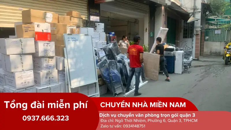 Thực hiện di dời văn phòng tại quận 3