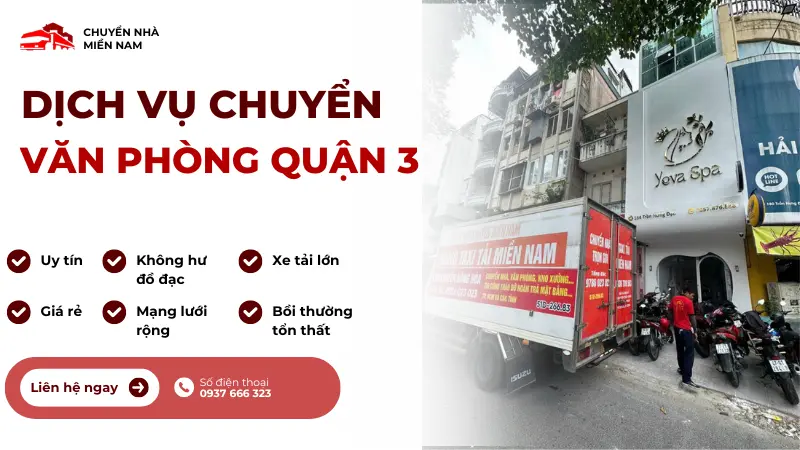 Ưu điểm dịch vụ chuyển văn phòng tại quận 3