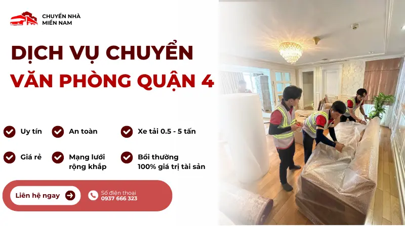 Ưu điểm dịch vụ chuyển văn phòng tại quận 4