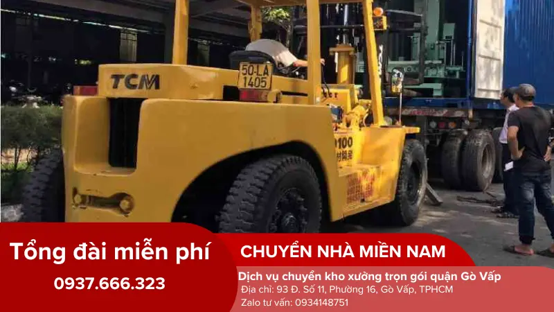 Xe nâng hạ di dời kho bãi tại Gò Vấp