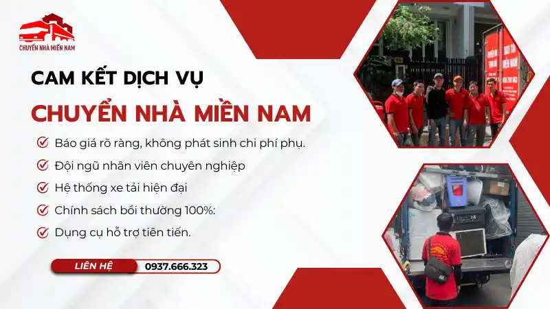 Cam kết chất lượng dịch vụ chuyển nhà uy tín, chuyên nghiệp