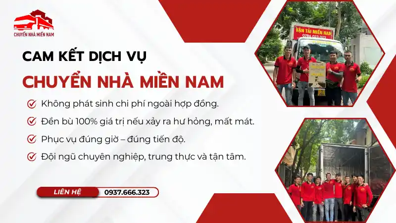 Cam kết chất lượng dịch vụ chuyển nhà Tân Phú 