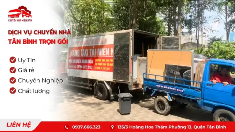 Dịch vụ chuyển nhà quận Tân Bình trọn gói giá rẻ uy tín