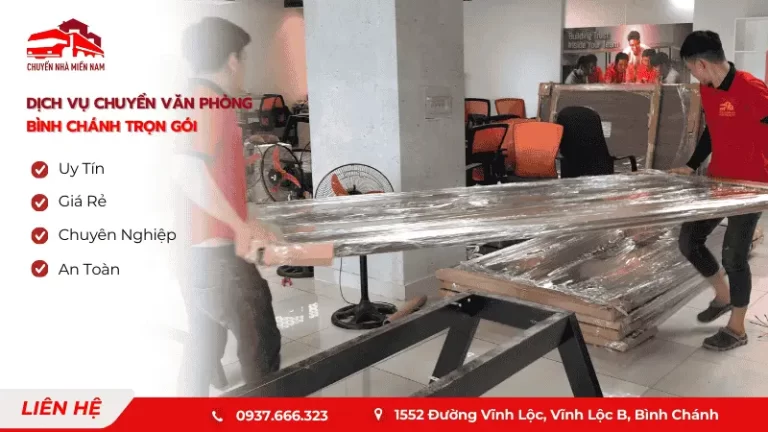 Dịch vụ chuyển văn phòng Bình Chánh trọn gói của chuyennhamiennam nhanh chóng và tiện lợi.