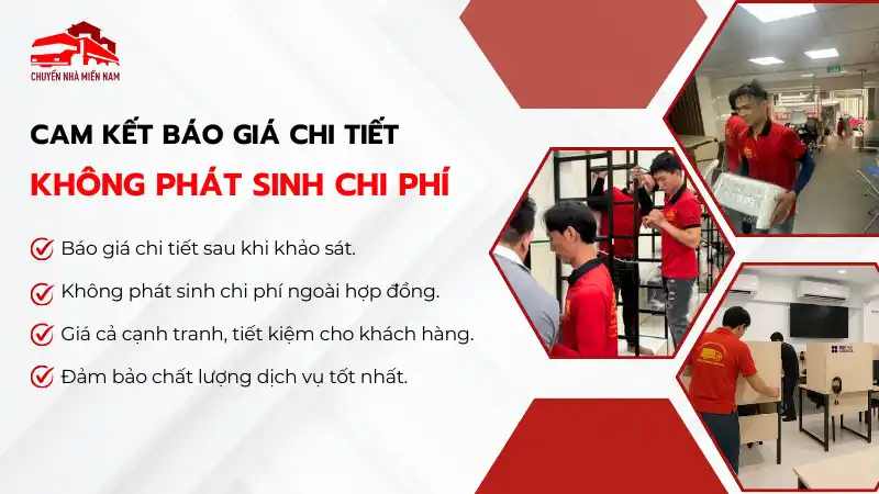 Cam kết báo giá chi tiết chi tiết, không phát sinh chi phí