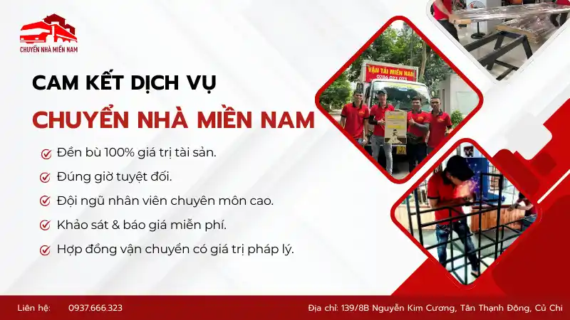 Cam kết chuyển văn phòng nhanh chóng, an toàn và chất lượng cao cùng chuyennhamiennam