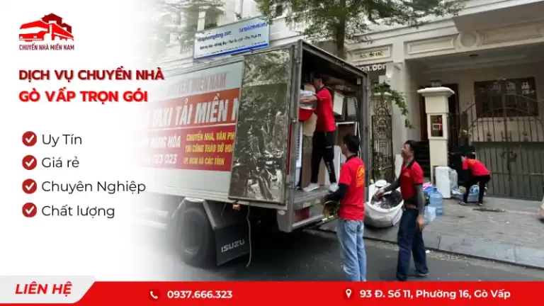 Dịch vụ chuyển nhà quận Gò Vấp trọn gói giá rẻ, uy tín Chuyển Nhà Miền Nam