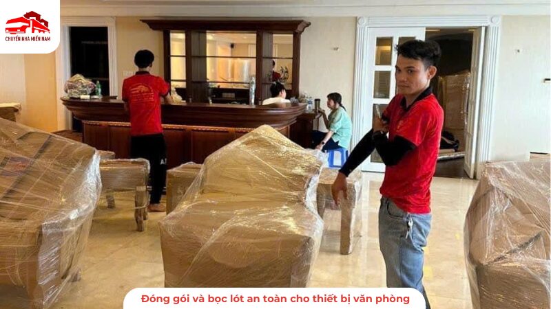 Đóng gói và bọc lót cho thiết bị văn phòng