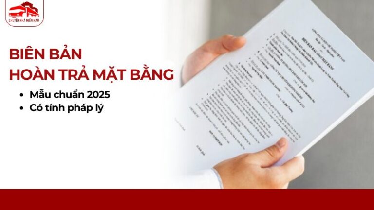 mẫu biên bản hoàn trả mặt bằng