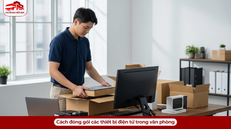 Cách đóng gói các thiết bị điện tử trong văn phòng