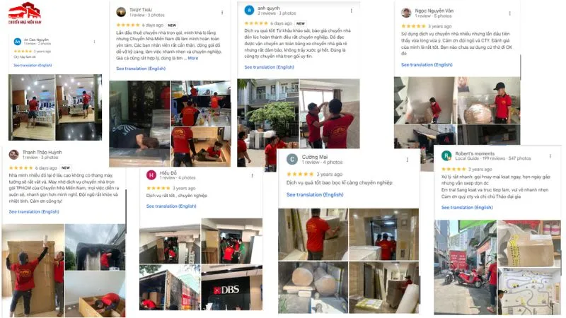 Đánh giá của khách hàng khi sử dụng dịch vụ của Chuyển Nhà Miền Nam