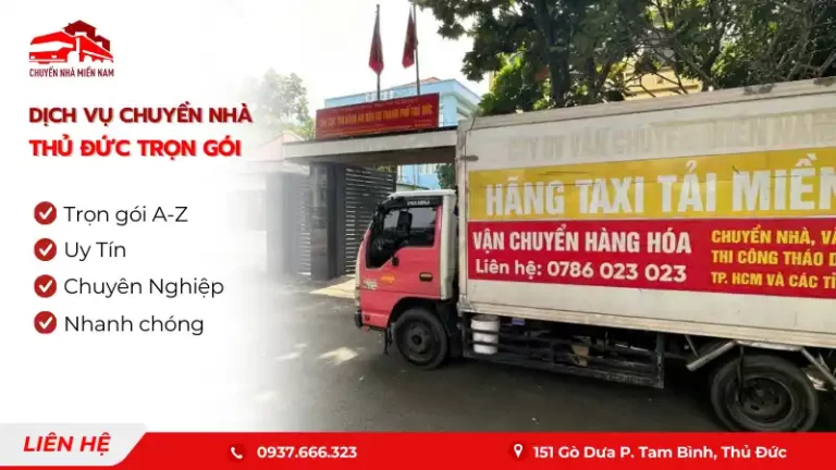 Dịch vụ chuyển nhà Thủ Đức trọn gói giá rẻ uy tín Chuyển Nhà Miền Nam