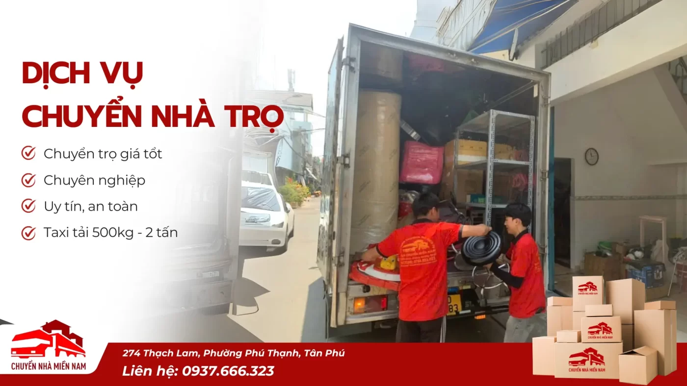 Dịch vụ chuyển nhà trọ với giá tốt, chuyên nghiệp và tận tình tại Chuyển Nhà Miền Nam.