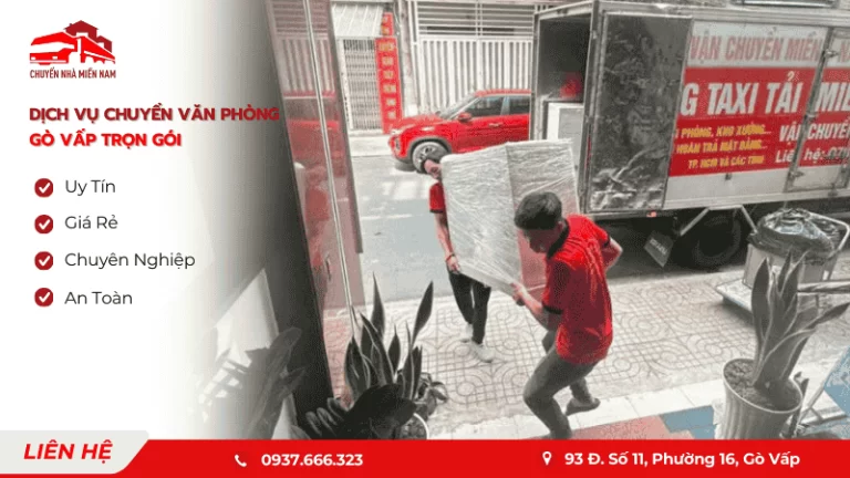 Dịch vụ chuyển văn phòng Quận Gò Vấp trọn gói của chuyennhamiennam nhanh chóng và hiệu quả.