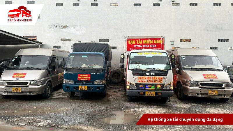 Hệ thống xe tải chuyên dụng đa dạng