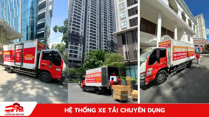 Hệ thống xe tải đa trọng tải, trang thiết bị hiện đại