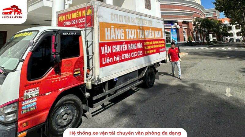 Hệ thống xe tải của Chuyển Nhà Miền Nam đa dạng với nhiều mức tải trọng