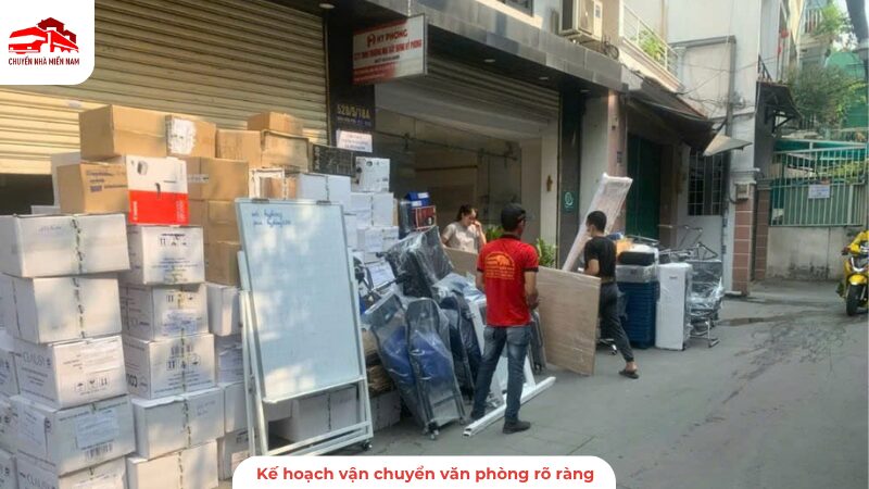 Kế hoạch vận chuyển văn phòng rõ ràng và nhanh chóng
