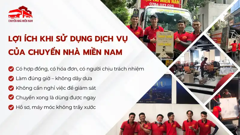 Lợi ích khi sử dụng dịch vụ chuyển văn phòng của chuyennhamiennam
