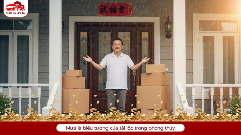 Mưa là biểu tượng của tài lộc trong phong thủy