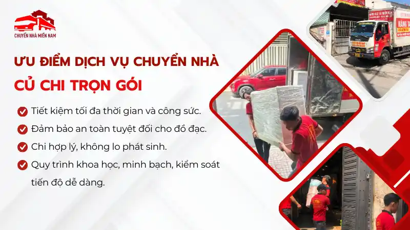 Ưu điểm dịch vụ chuyển nhà Củ Chi trọn gói