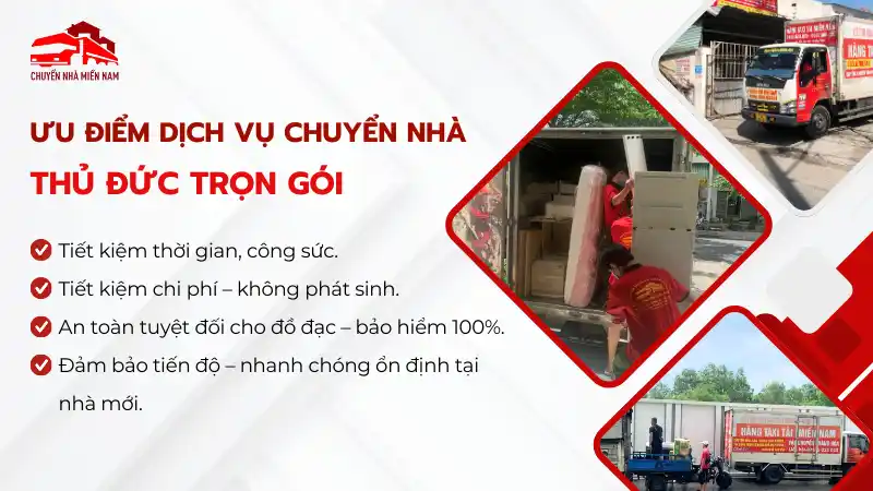 Ưu điểm dịch vụ vận chuyển nhà tại Thủ Đức