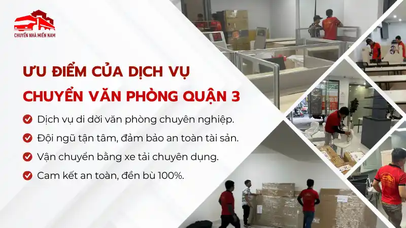 Ưu điểm dịch vụ chuyển văn phòng quận 3