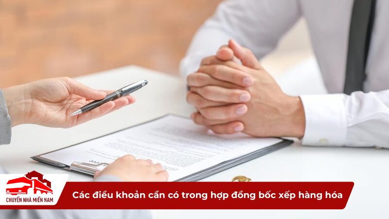 Các điều khoản cần có trong hợp đồng bốc xếp hàng hóa