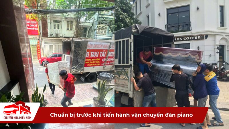 Chuẩn bị trước khi tiến hành vận chuyển đàn piano
