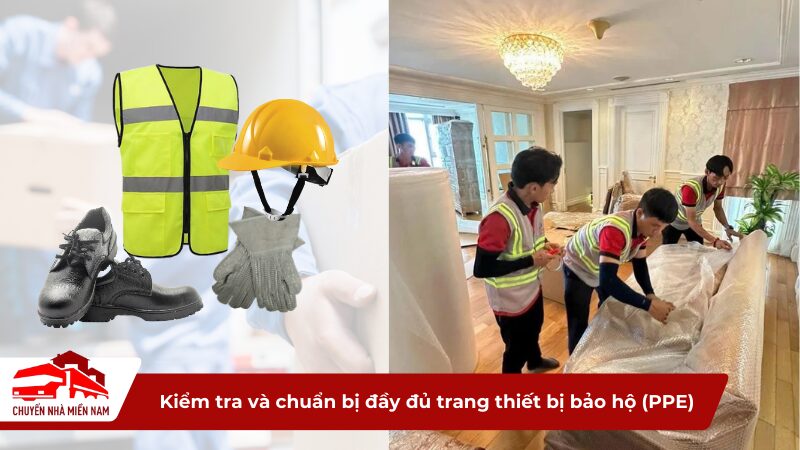 Kiểm tra và chuẩn bị đầy đủ trang thiết bị bảo hộ cá nhân