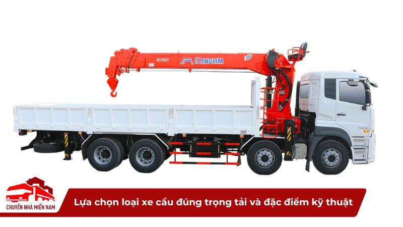 Lựa chọn loại xe cẩu đúng trọng tải và đặc điểm kỹ thuật