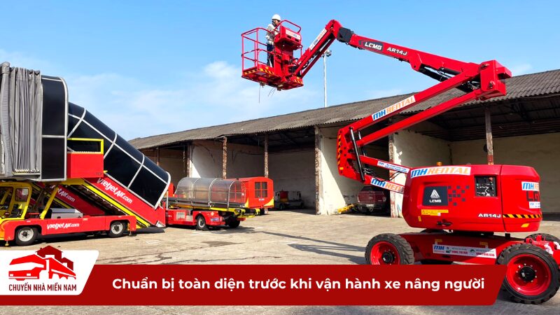 Chuẩn bị toàn diện trước khi vận hành xe nâng người