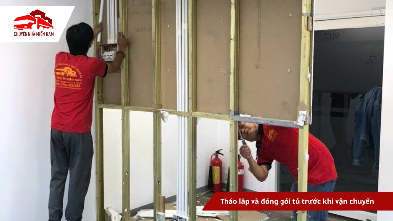 Tháo lắp và đóng gói tủ trước khi vận chuyển