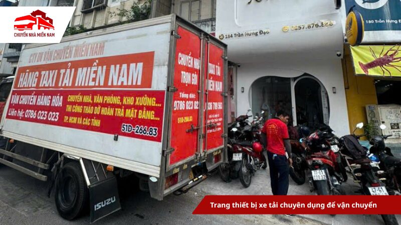 Trang thiết bị xe tải chuyên dụng để vận chuyển
