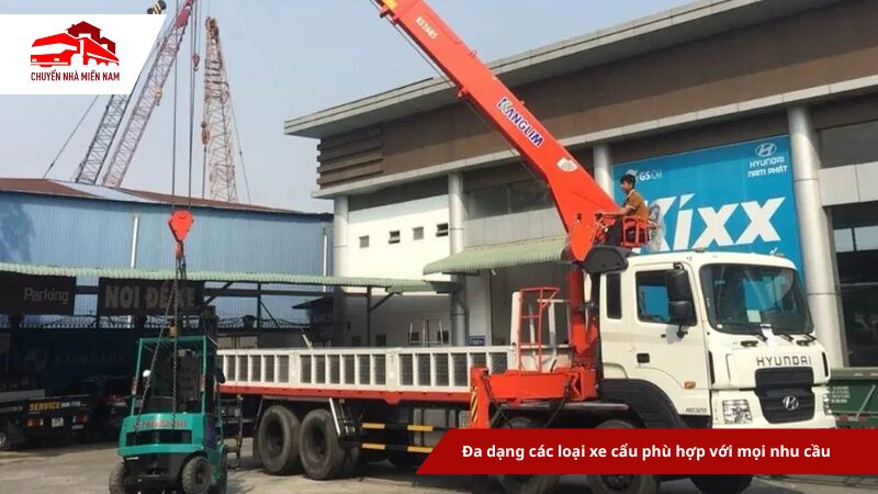Đa dạng các loại xe cẩu phù hợp với mọi nhu cầu