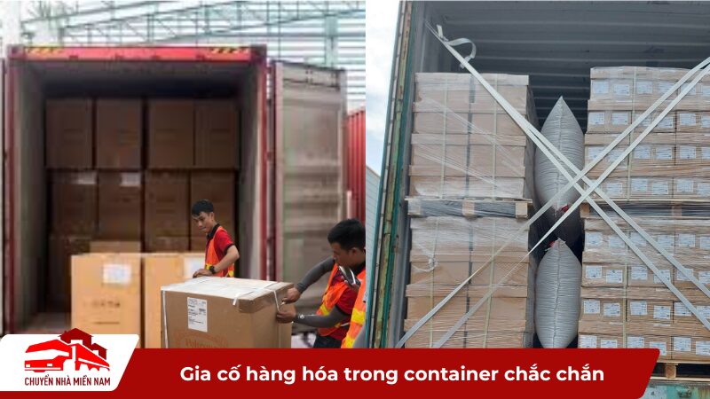 Gia cố hàng hóa trong container thật chắc chắn