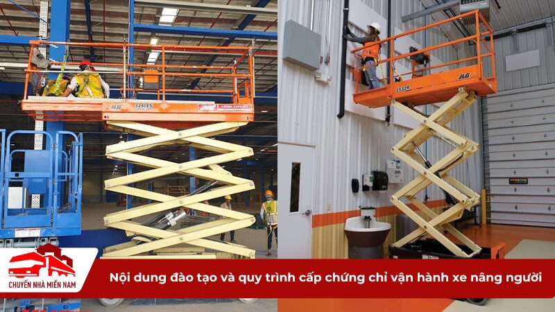 Nội dung đào tạo và quy trình cấp chứng chỉ vận hành xe nâng người