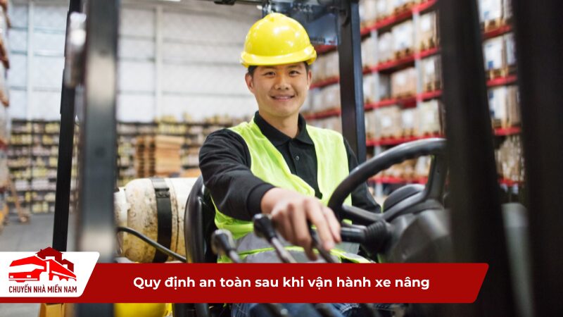An toàn sau khi vận hành xe nâng
