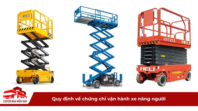Quy định về chứng chỉ vận hành xe nâng người